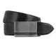 Bugatti Gürtel Leder Herrengürtel Ledergürtel Kürzbar 35 mm Schwarz 520, Länge:100, Farbe:Schwarz