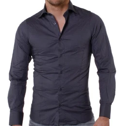 Herren Hemd Slim Fit Bügelleicht Business Freizeithemd Langarm