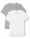 Levi''''s Herren T-Shirt 2 er Pack V Neck Tee Slim Fit 82983, Grau (White(60)/Mid Mele (142H)), M
