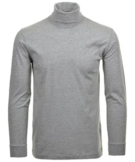 Ragman Herren Unterzieh Rolli Grau-melange