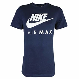 NEU Herren Markenzeichen Designer Fitness Gym Rundhals Air Max T-shirt S-2XL - Herren, Marine, M