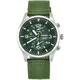 Seiko Herren-Chronograph Grün Stoff