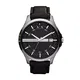 Armani Exchange Herren Analog Quarz Uhr mit Leder Armband AX2101