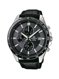 Herren Analog Quarz mit Leder Armbanduhr EFR 512L 8AVEF