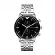 Emporio Armani Herren-Chronograph, Silberne Edelstahluhr, 43 mm Gehäusegröße
