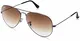 Ray Ban Unisex Sonnenbrille Aviator, Gr. Large (Herstellergröße: 62), Braun (Gestell: gunmetal, Gläserfarbe: braun verlauf 004/51)