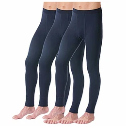 3540 Herren Lange Unterhosen mit Eingriff 3er Pack (Weitere Farben) Bio-Baumwolle, Größe:D 5 = EU M, Farbe:Marine