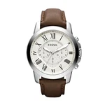 Fossil Herrenuhr Grant Quarz-Chronographenwerk Weiß/Braun