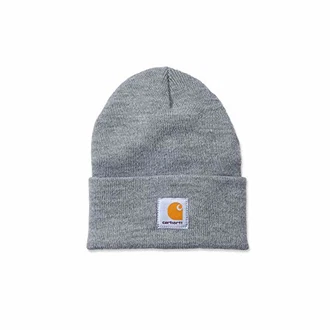 Carhartt Wintermütze A18 Beanie für Sie und Ihn Grau