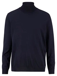 Herren Rollkragenpullover Casual.Strick,Single Jersey,Regular fit,Marine 18,XL