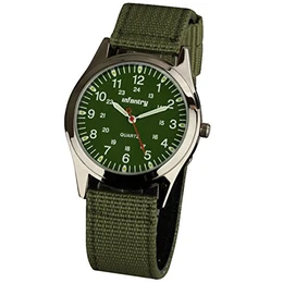 Herren Uhr Armbanduhr Männer Uhren Analog Militär Outdoor Herrenarmbanduhr Grün Taktische Arbeitsuhr Leuchtende mit Nylonband
