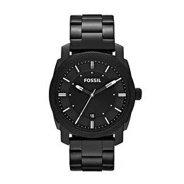 Machine uhr für Herren, Quarzwerk mit Edelstahl- oder Lederarmband, Schwarz, 42MM