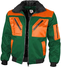 Qualitex Pilotenjacke 4 in 1, M, Grün/Orange