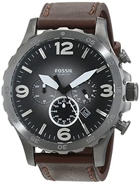Herren Chronograph Quarz Uhr mit Leder Armband JR1424