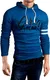 Grin&Bear Slim Fit Hoodie Kapuzenpullover Sweatshirt Jacke Hemd, Petrol Bedruckt, M, GB101