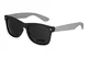 X-CRUZE® 8-061 X01 Nerd Sonnenbrille Style Stil Retro Vintage Retro Unisex Herren Damen Männer Frauen Brille Nerdbrille - schwarz matt/grau matt