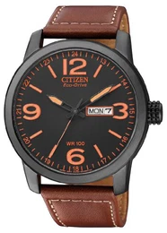 Herren Analog Quarz Uhr mit Leder Armband BM8476-07EE