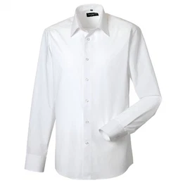 Collection Popeline Herren Hemd, Langarm, pflegeleicht (3XL) (Weiß)