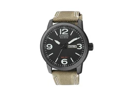 Urban Eco Drive Herren-Armbanduhr BM8476-23E, Schwarz/Beige, 8018225011710