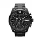 Diesel Herren Mega Chief Chronograph, 59 mm Gehäusegröße, Edelstahluhr