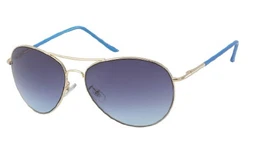 CHICNET Hochwertige Sonnenbrille Unisex Pilotenbrille bunt Pornobrille Fliegerbrille getönt 400UV Silber blau
