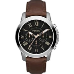 Fossil Herrenuhr Grant Quarz-Chronographenwerk Hellbraun/Silberton