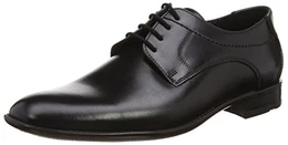 Herren Schnürschuhe Garvin, Männer Businessschuhe,schnürung,Office,büro,Freizeit,Schnuerschuhe,Schnuerer,Schnuerung, SCHWARZ, 42 EU / 8 UK