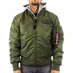 Alpha Industries Herren Fliegerjacke MA-1 D-Tec Grün