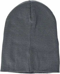 Strickmütze B461 von mit lockerem Sitz Gr. Einheitsgröße, grau