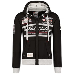 Herren Hoodie Jacke Goasting, Schwarz, M