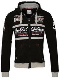 Geographical Norway Herren Hoodie Jacke Goasting, Schwarz, XXL