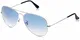 Ray-Ban RB3025 Aviator Sonnenbrille 62mm, Blau (Gestell: Silber, Gläser: Kristall hellblau Verlauf, 62 mm