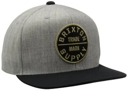 Brixton Herren Oath Iii Snapback-Hut mit mittlerem Profil, verstellbar - Grau - Einheitsgröße