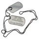 AR-Onlinehandel Original US Dog Tag Paar in Edelstahl mit individueller Prägung (Oberfläche glänzend, 80cm Kette)