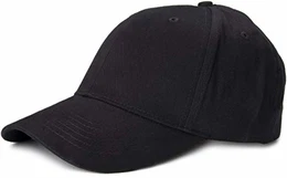 klassisches 6 Panel Cap mit gebürsteter Oberfläche, Baseball Cap, verstellbar, Unisex 04023018, Schwarz, Einheitsgröße