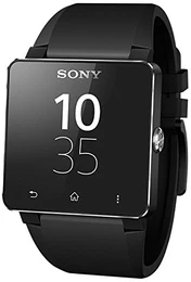 Sony SmartWatch 2 Handy-Uhr (4,1 cm (1,6 Zoll) Display, NFC, Bluetooth, Android 4.0) mit Silicon-Armband schwarz