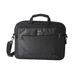- kompakte Laptoptasche, Umhängetasche/Tragetasche mit Taschen zur Aufbewahrung von Zubehör, für Laptops bis zu 15,6 Zoll (39,6 cm), Schwarz, 1 Stück