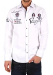 Redbridge Herren Hemd Langarm Freizeithemd Regular Fit R-Style R-2130 Weiß (R-2130)