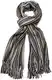 styleBREAKER Feinstrick Herrenschal im Streifen Look / Strickschal mit Fransen 01018117- Gr.One Size, Braun-Beige-Grau (V14)