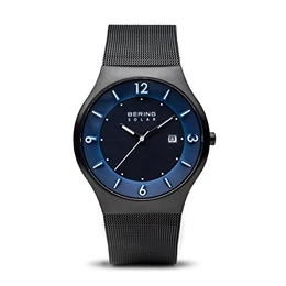 Herren Analog Solar Collection Armbanduhr mit Edelstahl Armband und Saphirglas 14440-227