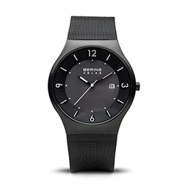 Herren Analog Solar Collection Armbanduhr mit Edelstahl Armband und Saphirglas 14440-222