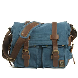 Schultertasche Herren Canvas-Umhängertasche Daypack für Alltag und Sport 35cm (L) X 30cm(H) X 10cm(W)
