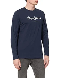 Herren Eggo Long Sleeve Top, Blau (Navy), M