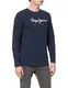 Pepe Jeans Herren Eggo Long Sleeve Top, Blau (Navy), M