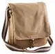 Umhängetasche Herren Retro Style : Vintage Canvas Messenger Schultertasche mit Goodman Design ® Logo Farbe: Sand