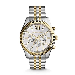 Herren Chronograph Quarz Uhr mit Edelstahl Armband MK8344