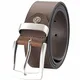 LINDENMANN Gürtel Herren Ledergürtel Herren/Herren Gürtel, Vollrindledergürtel XXL, Echt-Büffel-Leder Gürtel, Ledergürtel, Jeansgürtel dunkelbraun, Größe/Size:140