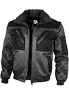 Qualitex Pilotenjacke 4 in 1 Grau/Schwarz