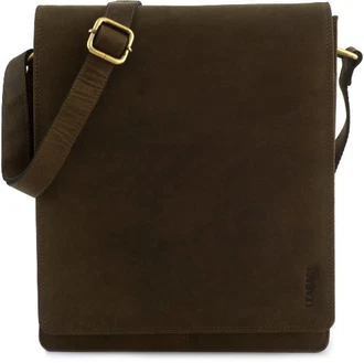 LEABAGS London Leder-Umhängetasche Laptoptasche Messenger Bag