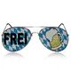 Partybrillen und Promotionbrillen Bavaria Zubehör Wiesen Accessoire Party Sonnenbrille mit Motiv Partyzubehör Spassbrille Funbrille mygafas Faschingbrille Fasnachts Sonnen Brille Motiv - Frei Bier (PILOT)